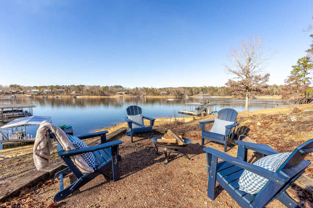 Lakeside fire pit