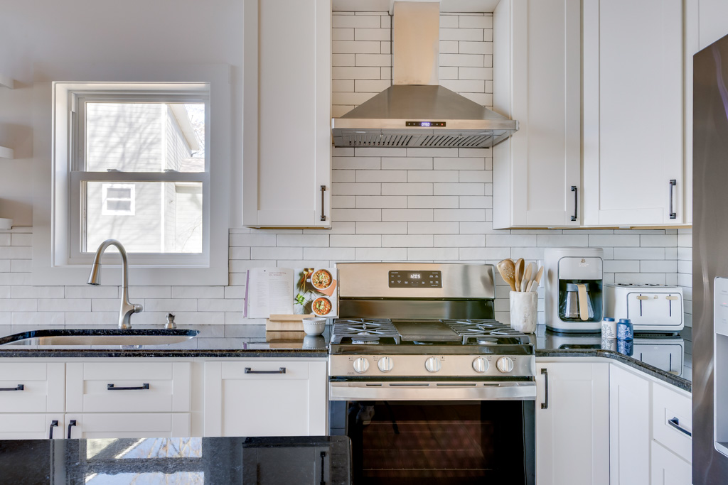 Kitchen storage and prep area